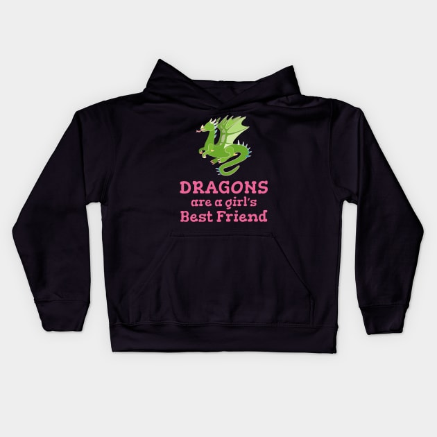 Dragons are a Girl's Best Friend Kids Hoodie by evisionarts
